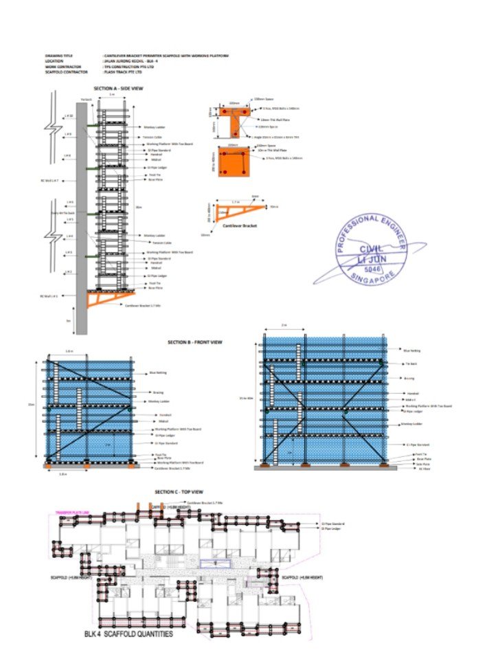 Scaffold Design & Drawing